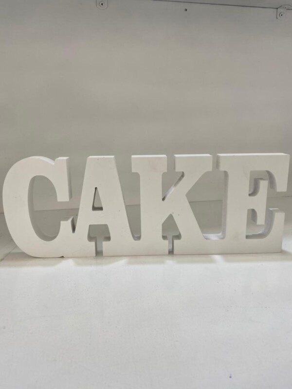 White Cake Signage