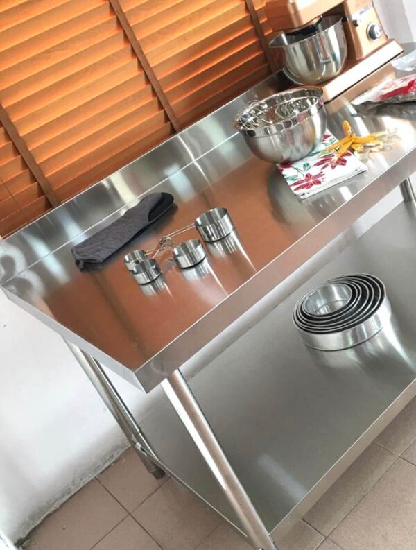 4ft Backsplash Stainless Steel Work Table