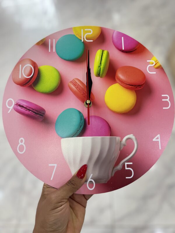 3D macaron wall clock